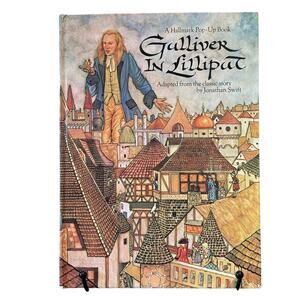 Vintage 1990's Gulliver in Lilliput Hallmark Pop-Up book, Jonathan Swift, HC